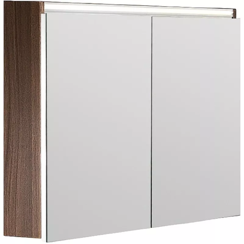 

Зеркало-шкаф Vallessi 80 темное дерево с подсветкой