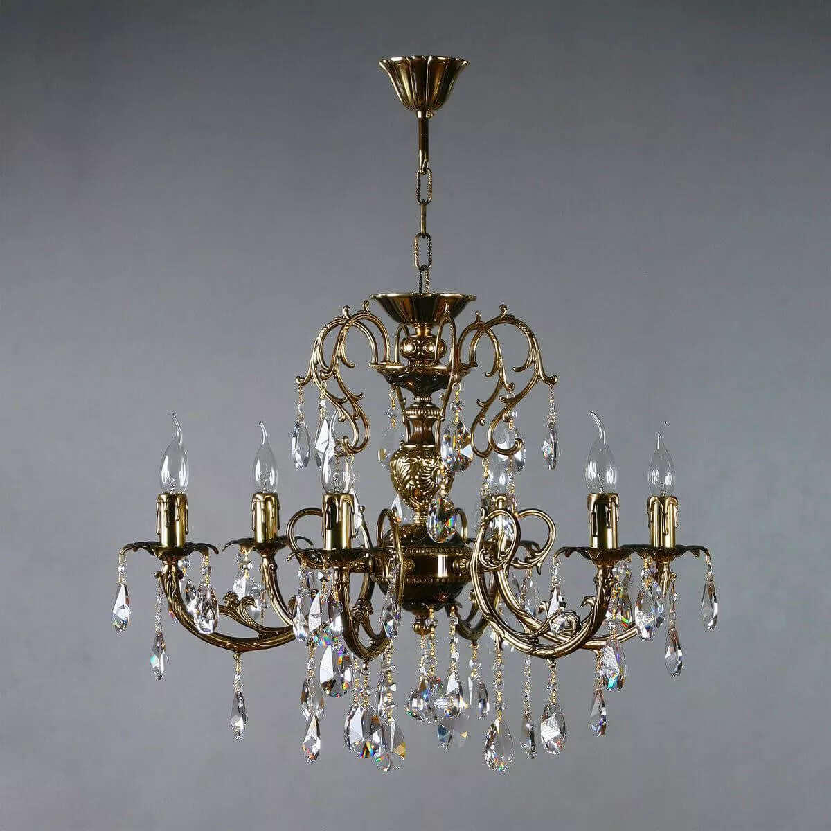

Подвесная люстра Ambiente Alicante 8888/6 PB Tear drop