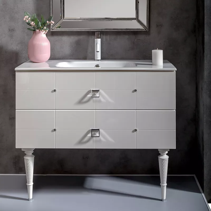 Тумба под раковину Armadi Art Vallessi Avangarde Piazza 80 белый - хром