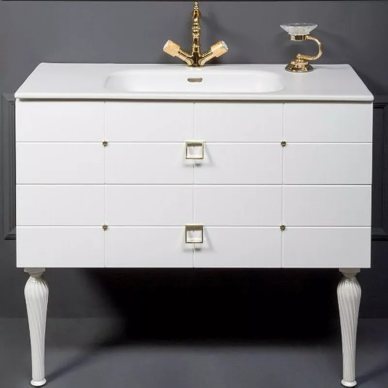 Тумба под раковину Armadi Art Vallessi Avangarde Piazza 80 белый - золото