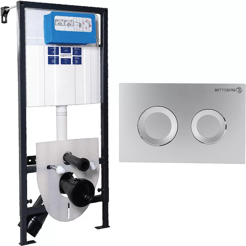 

Система инсталляции для унитазов Pestan Sava Fix Slim SET40006469 с клавишей смыва хром глянцевый