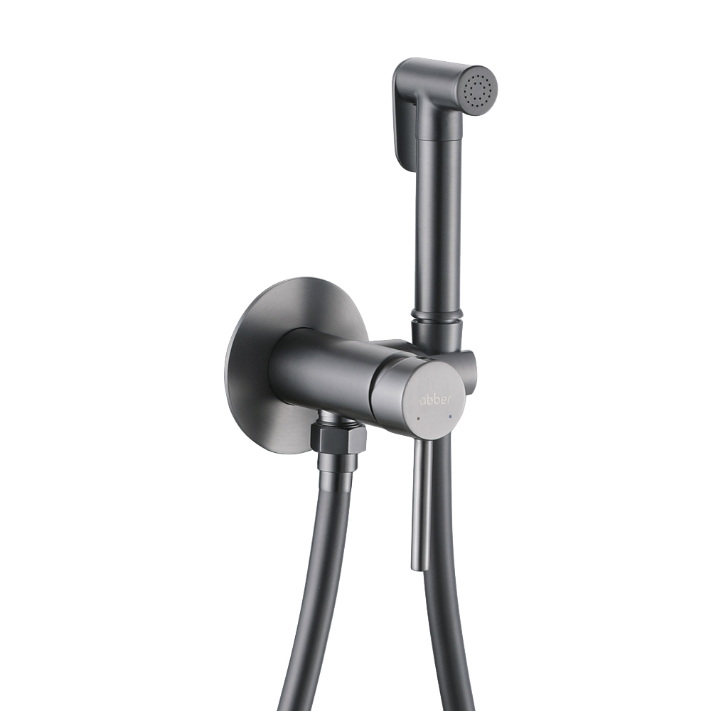 Гигиенический душ Abber Wasser Kreis AF8125NG со смесителем С ВНУТРЕННЕЙ ЧАСТЬЮ никель 21000₽