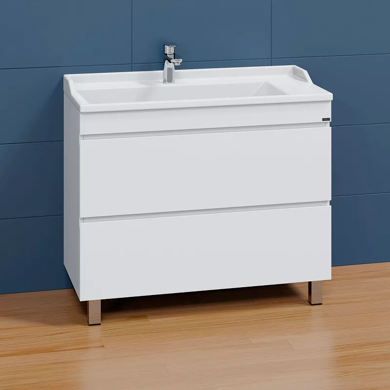 

Тумба с раковиной напольная Санта Марс 100 белый