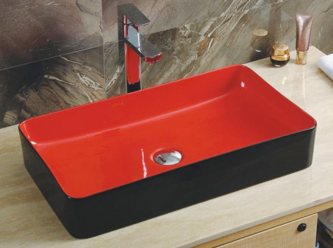 

Накладная раковина Gid 60 см (Nc369), Черный;красный