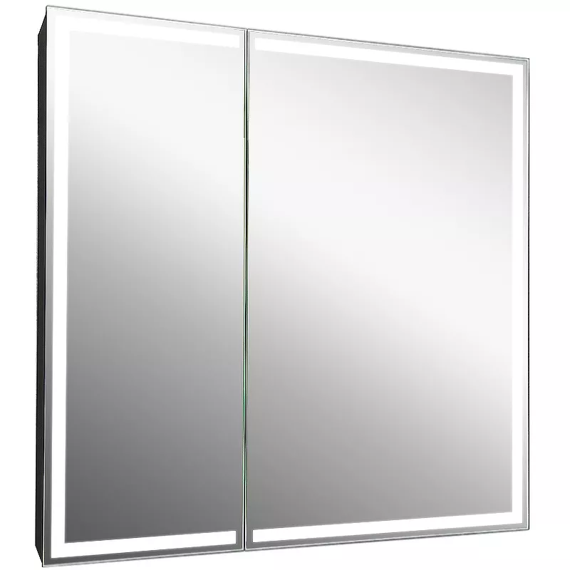 

Зеркало-шкаф Continent Mirror Box 80х80 с подсветкой черный