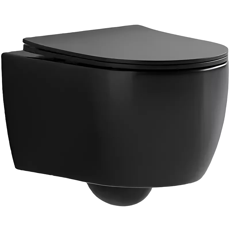 

Унитаз подвесной Cerutti SPA Oglio Aria CT9239 с сиденьем микролифт, черный матовый