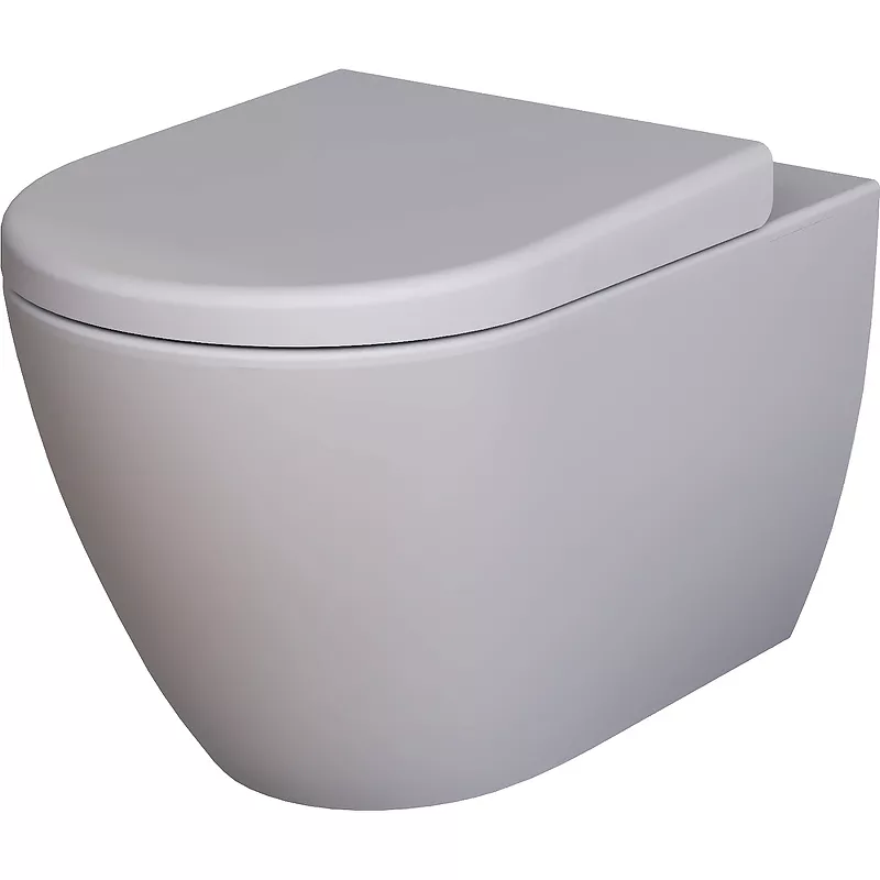 

Чаша для подвесного унитаза Ambassador Queen серый матовый без сиденья