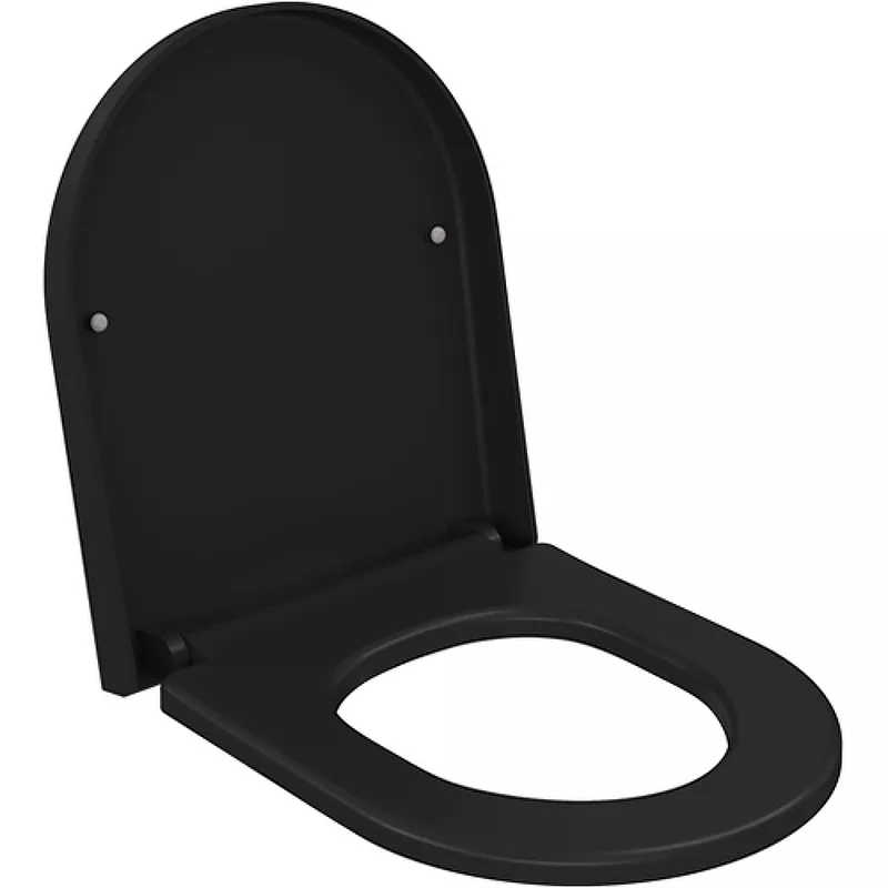 Крышка-сиденье Ambassador Abner с микролифтом черный матовый 102T20201 - фото 1