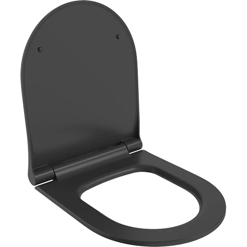 Крышка-сиденье тонкое Ambassador Abner с микролифтом черный матовый
