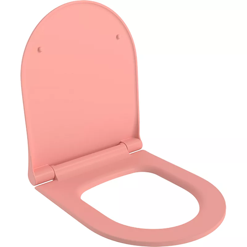 Крышка-сиденье тонкое Ambassador Abner с микролифтом розовый матовый