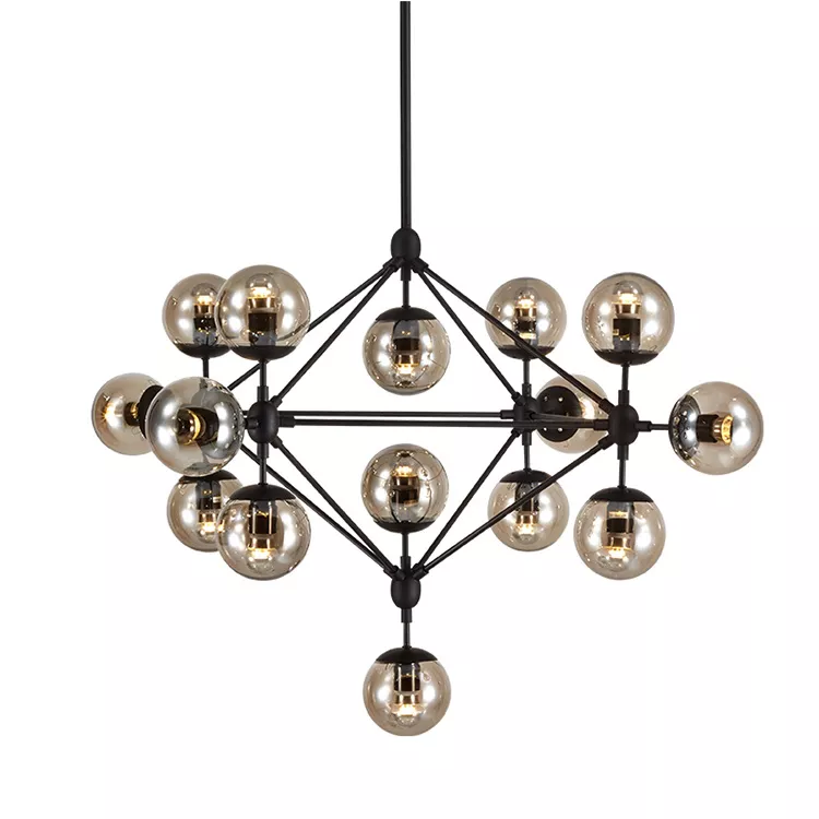 

Люстра на штанге Delight Collection Modo 8916P/15 black/cognac