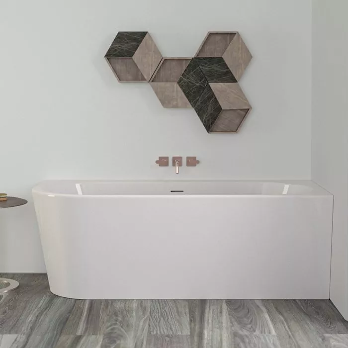 

KNIEF Wall Corner L Ванна в правый угол 165x75*58xсм, с щелевым переливом, без сл-пер, цвет белый( продавать со сливом 0100-091-06)