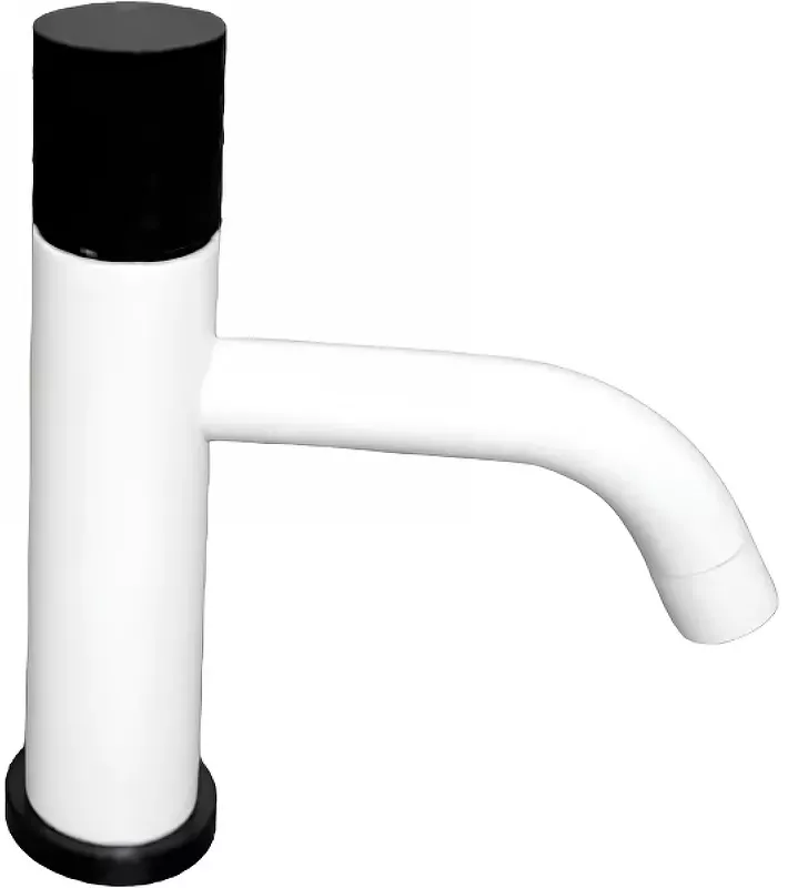 

Смеситель для раковины низкий Boheme Stick c ручкой Diamond, белый матовый, черный