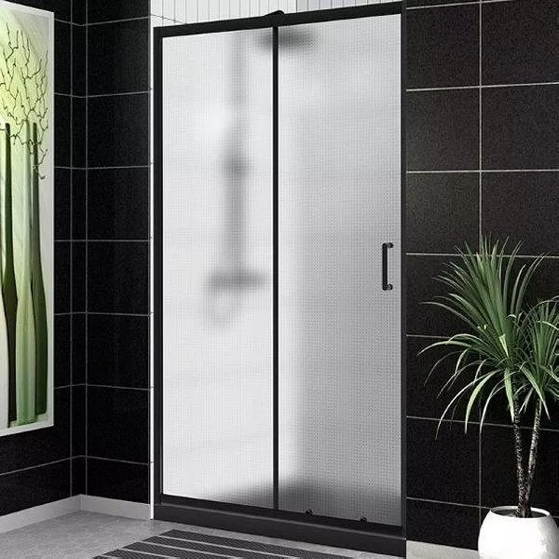 

Душевая дверь BelBagno Uno 120х195 профиль черный стекло рифленое