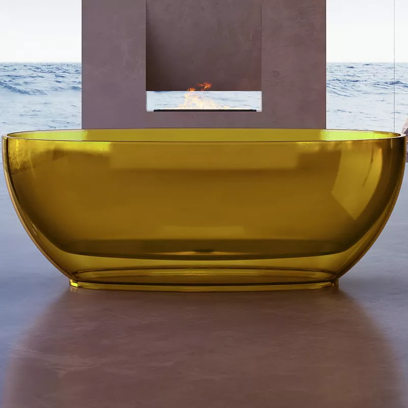 Ванна из полиэфирной смолы Abber Kristall 170х75 желтый