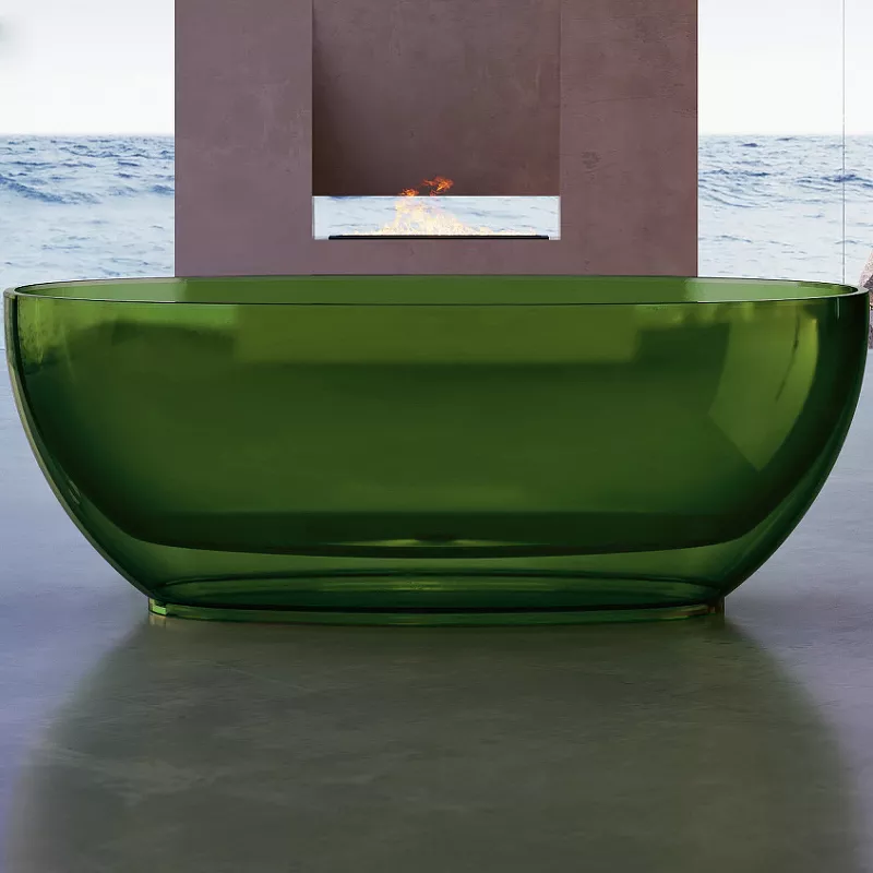 Ванна из полиэфирной смолы Abber Kristall 170х75 зеленый