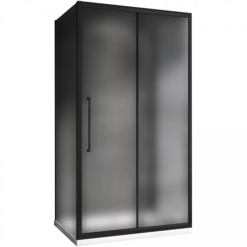 

Душевой уголок Abber Schwarzer Diamant 110x100 AG30110BMH-S100BM-S100BM черный, стекло матовое