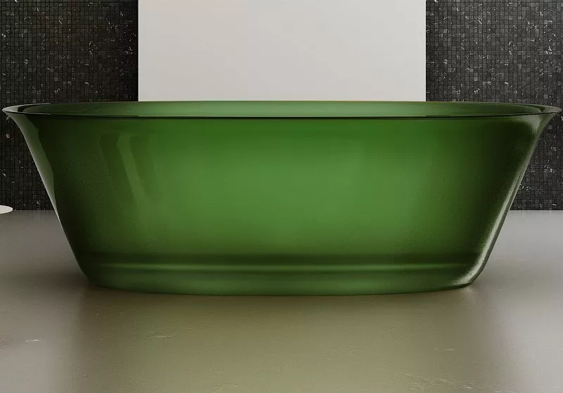 Ванна из полиэфирной смолы Abber Kristall 170х75 зеленый