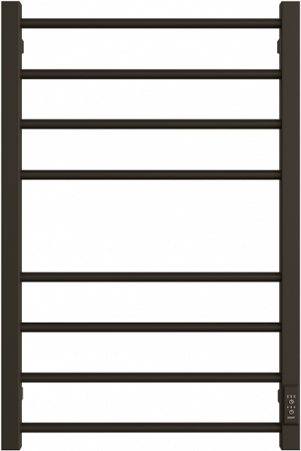 

Полотенцесушитель электрический Двин S plaza neo 80/50 80x55 см, подключение справа, слева, матовый черный, лесенка