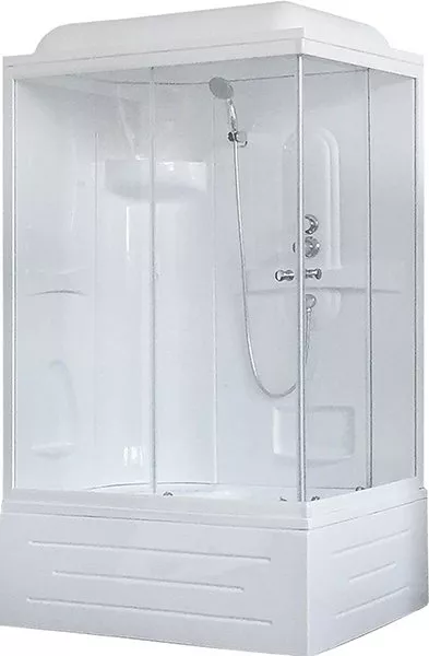 Душевая кабина Royal Bath BP 100x80 L профиль белый стекло прозрачное