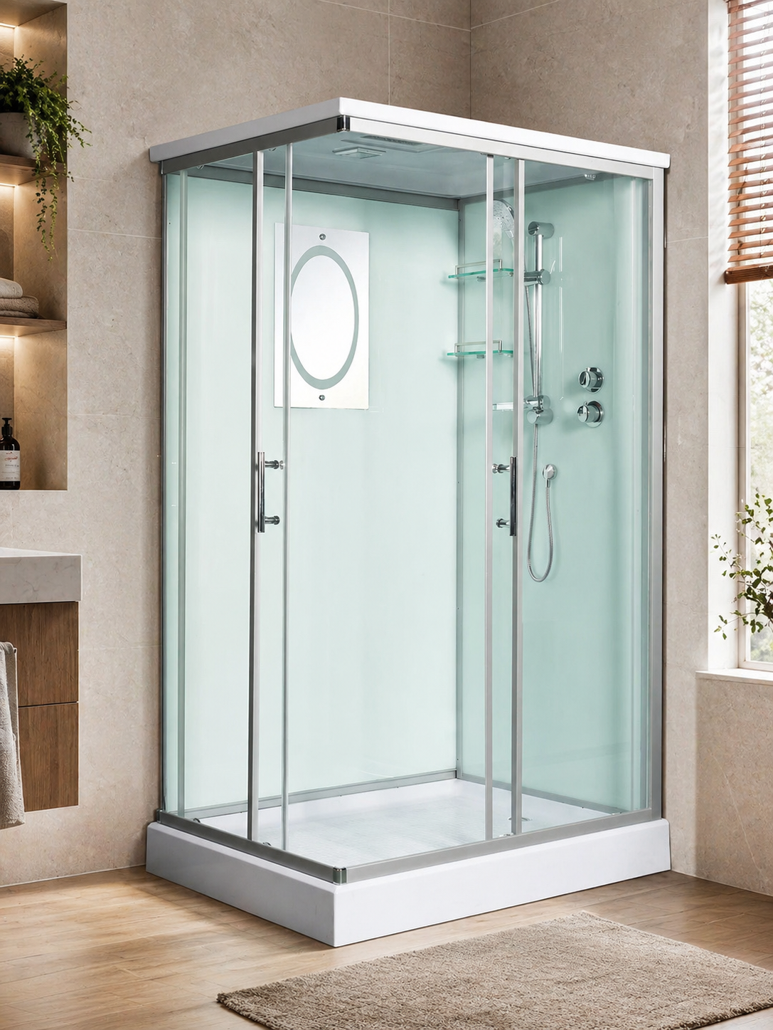 Душевая кабина Weltwasser WW500 Laine 1202 120х90 10000003271 профиль хром, стекло прозрачное