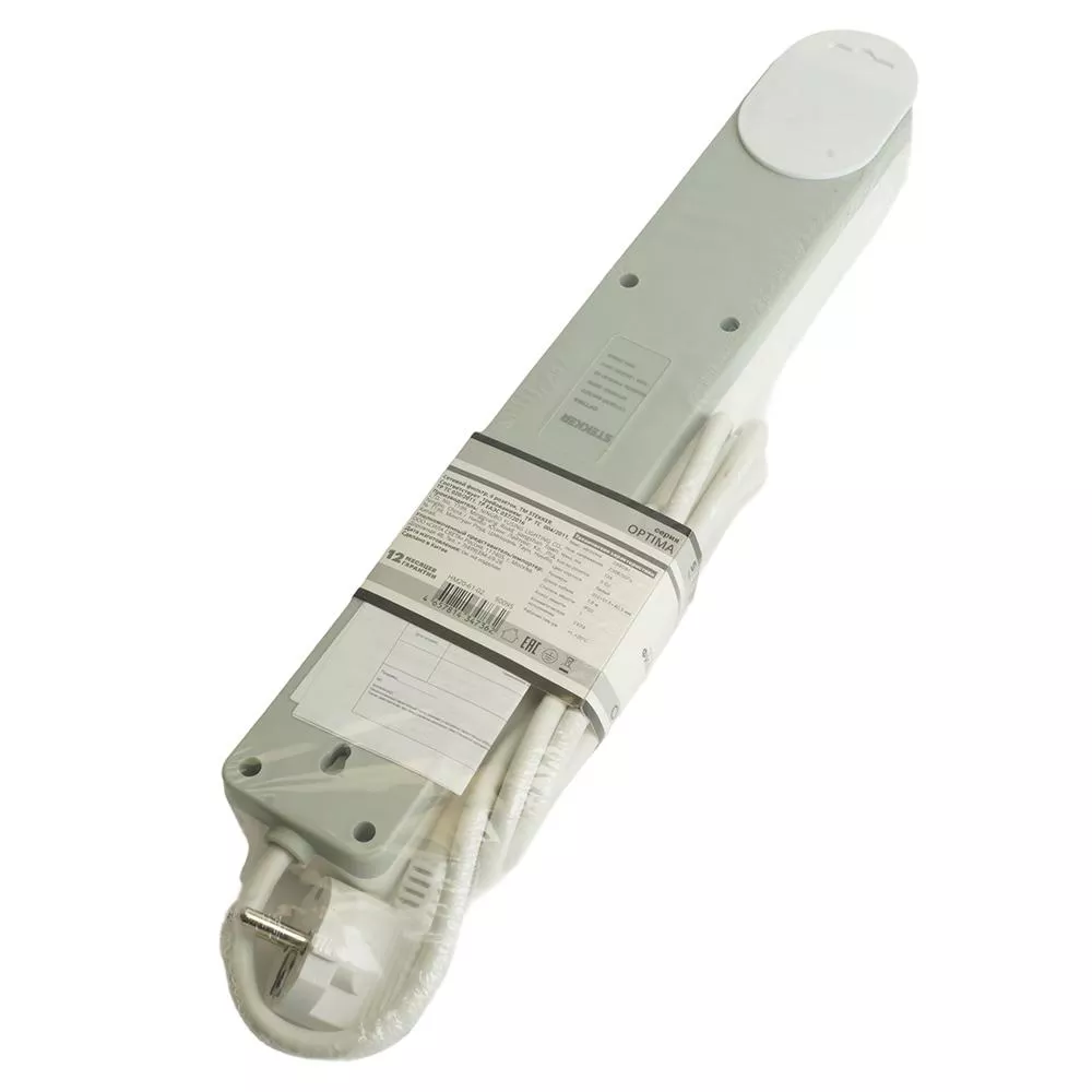 

Сетевой фильтр 6-местный с/з STEKKER HM20-61-03 3x1мм2, 3 м, серия Optima, белый