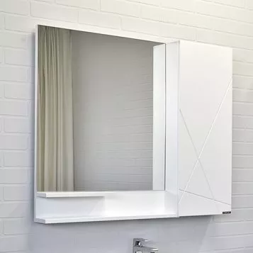 

COMFORTY. Зеркало-шкаф "Мерано-90" белый матовый