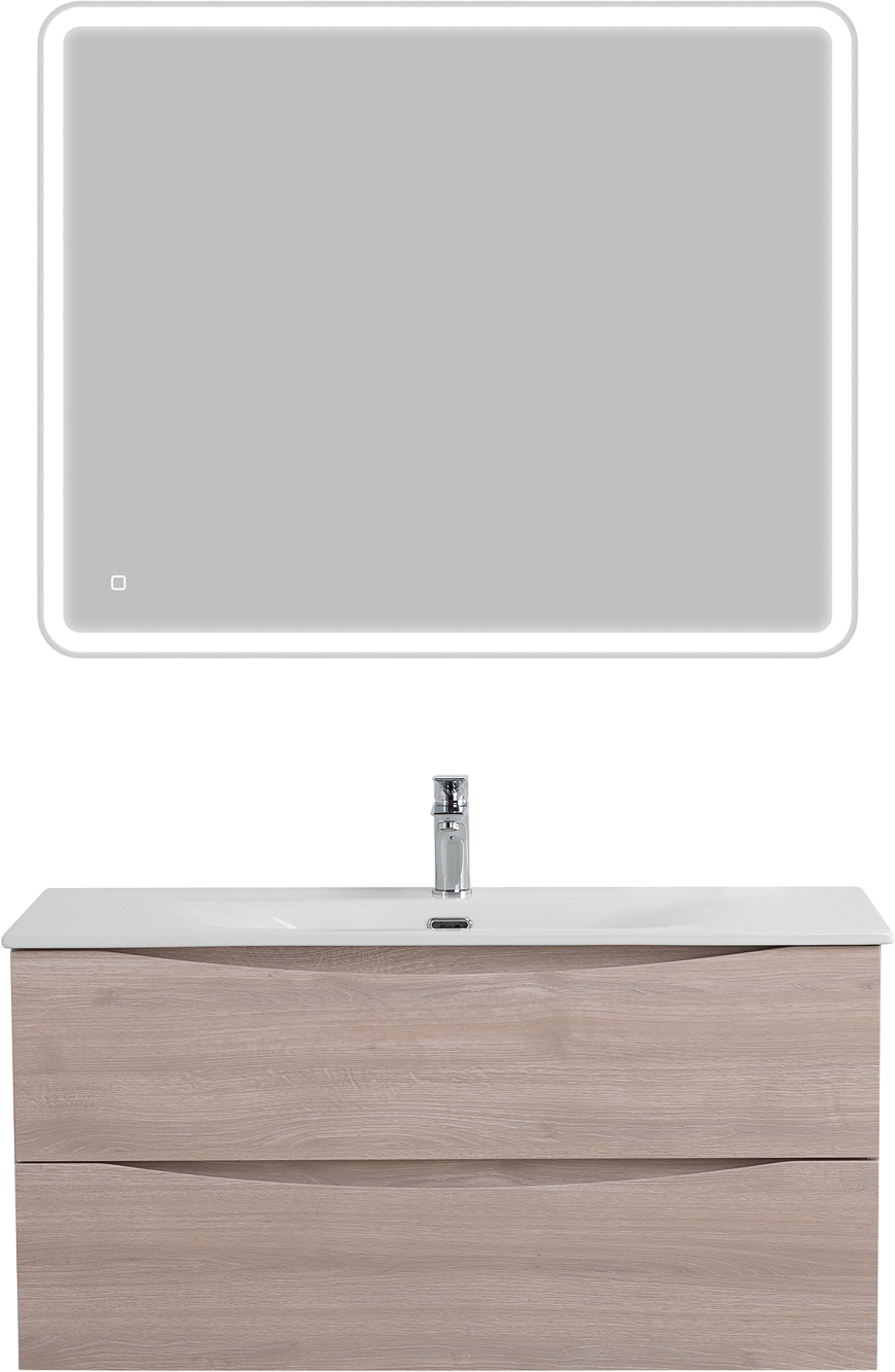 

Мебель для ванной комнаты BelBagno Marino-cer-n 100 подвесная, rovere grigio