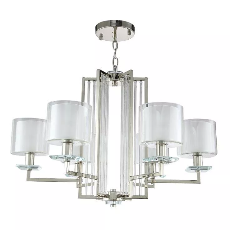 

Подвесная люстра Crystal Lux Nicolas SP-PL6 Nickel/White