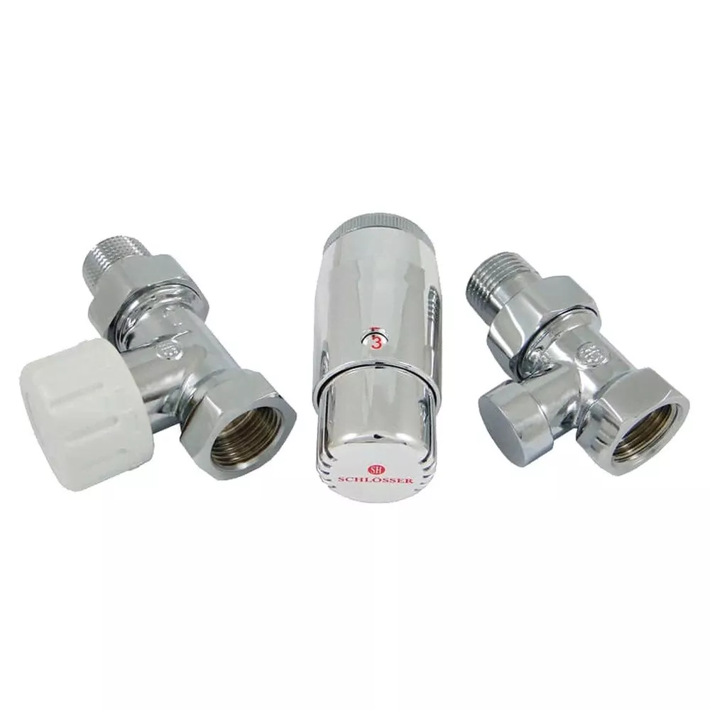 

Комплект подключения SCHLOSSER STANDARD MINI 1/2 прямой, хром, с термоголовкой MINI М30х1,5