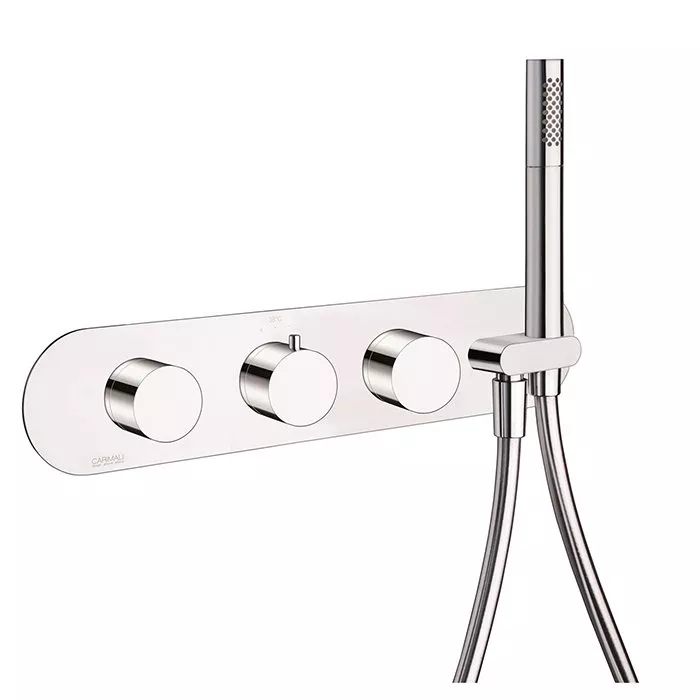 Carimali ILTONDO Внешняя часть Скрытый горизонтальный смеситель c держателем длядуша держателем, 5 выходов. хром