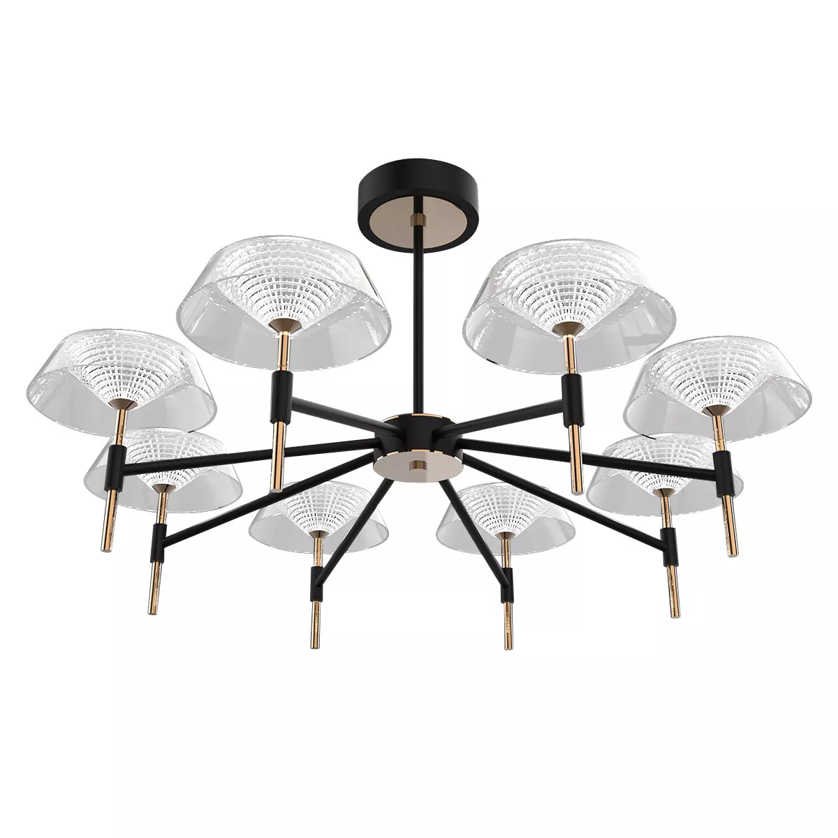 

Люстра на штанге DeLight Collection MD21001018-8A black/gold