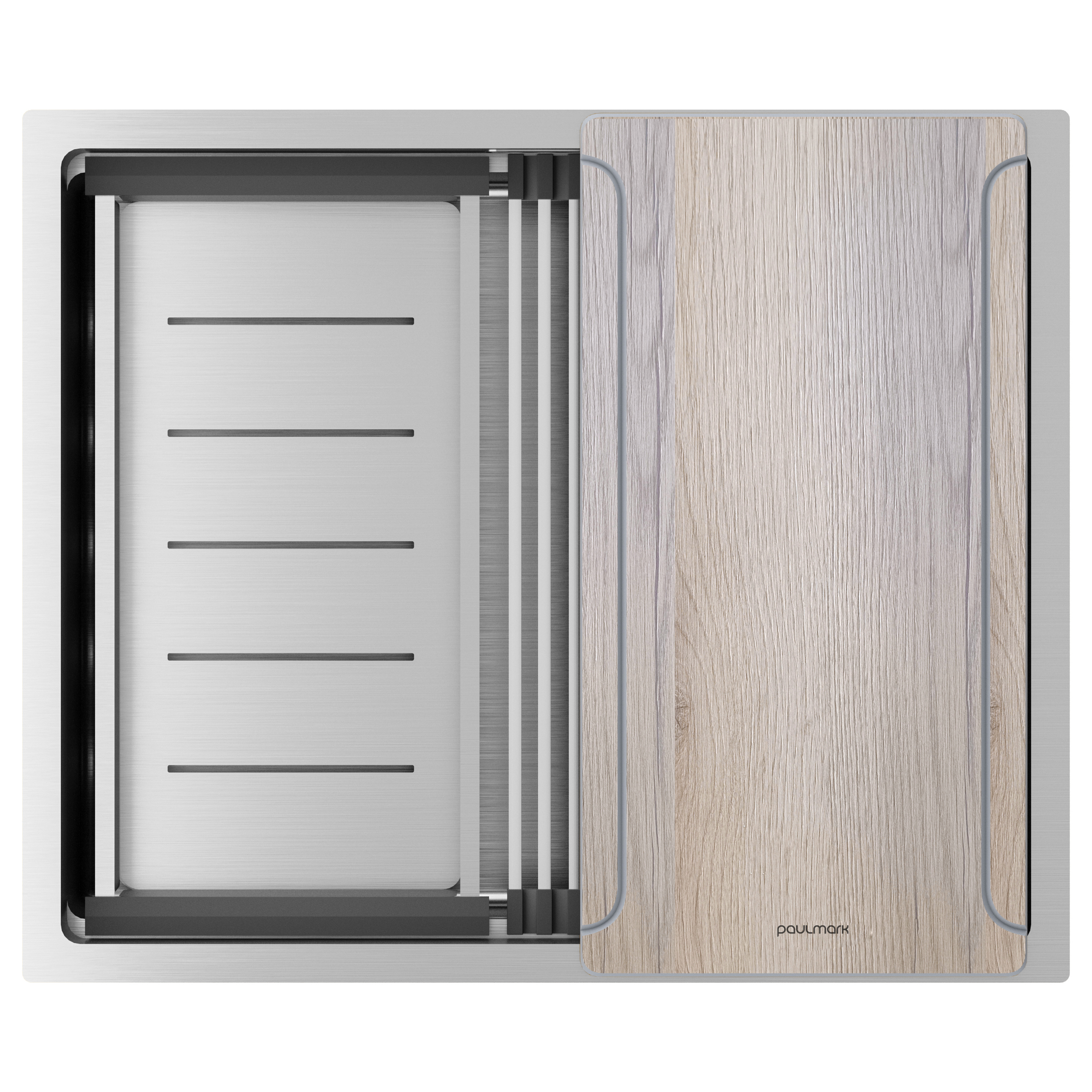 

Мойка кухонная Paulmark 54 UNI PM785445-BS брашированная нержавеющая сталь