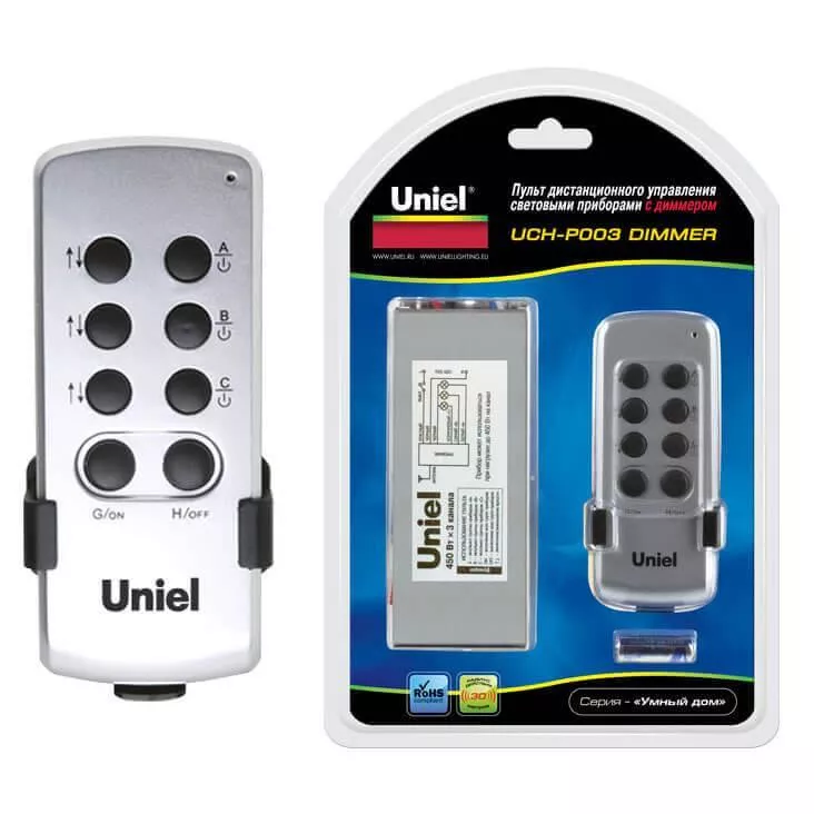 

Пульт управления светом с диммером Uniel UCH-P003-G3-450W-30M 03624
