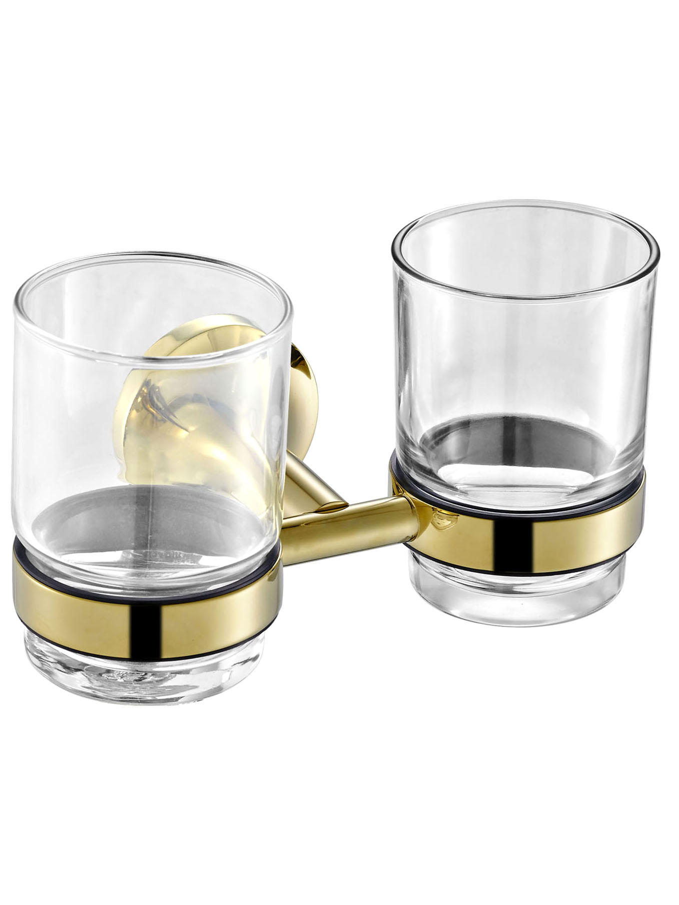 Стакан для ванной AltroBagno Corposo 081702 Gl настенный золото стеклянный двойной 5750₽