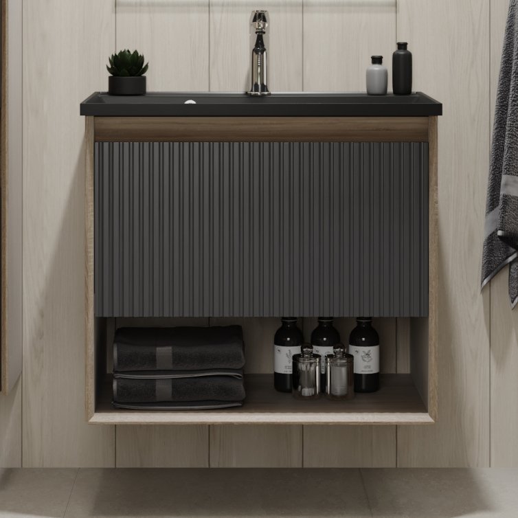 

Тумба с раковиной Jorno Tossony 70 дуб самдал, антрацит