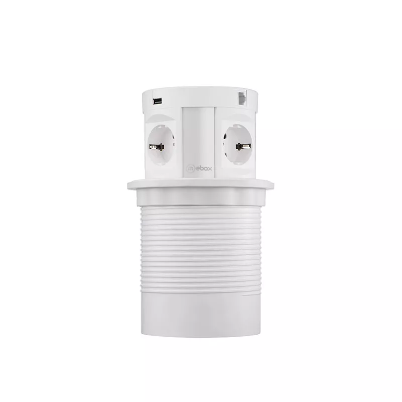 

Блок розеток 107J (4 секции, 2 USB и RJ-45) Mebax 00-00001172