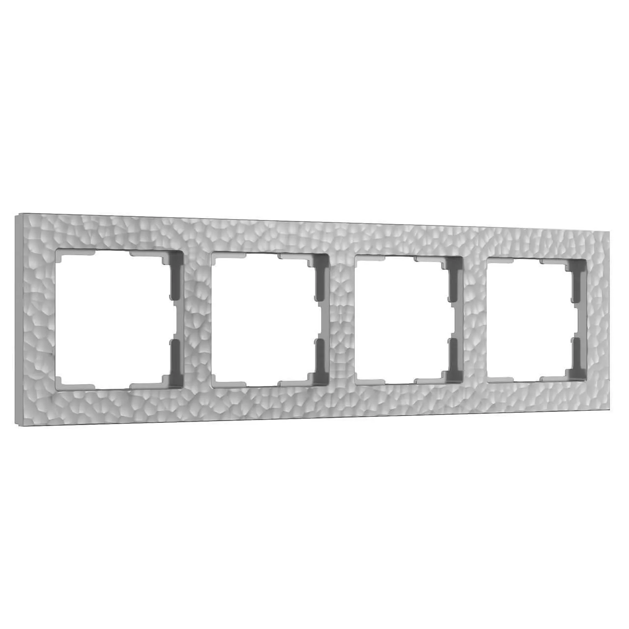  Рамка Werkel Hammer на 4 поста серебряный W0042406 4690389163487