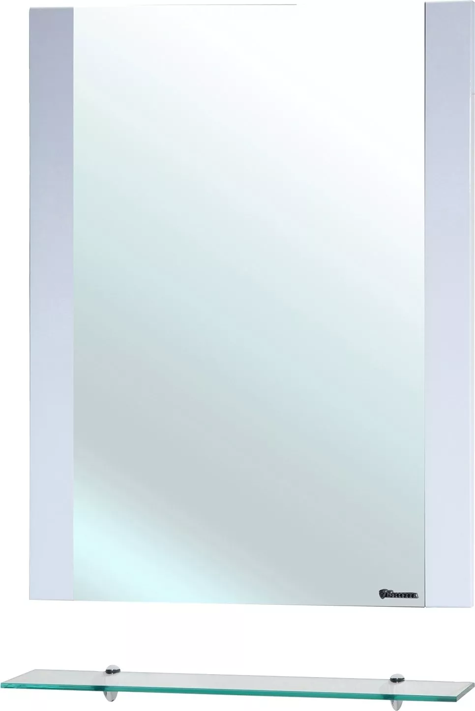 

Зеркало Bellezza Рокко 60 белое, с полкой