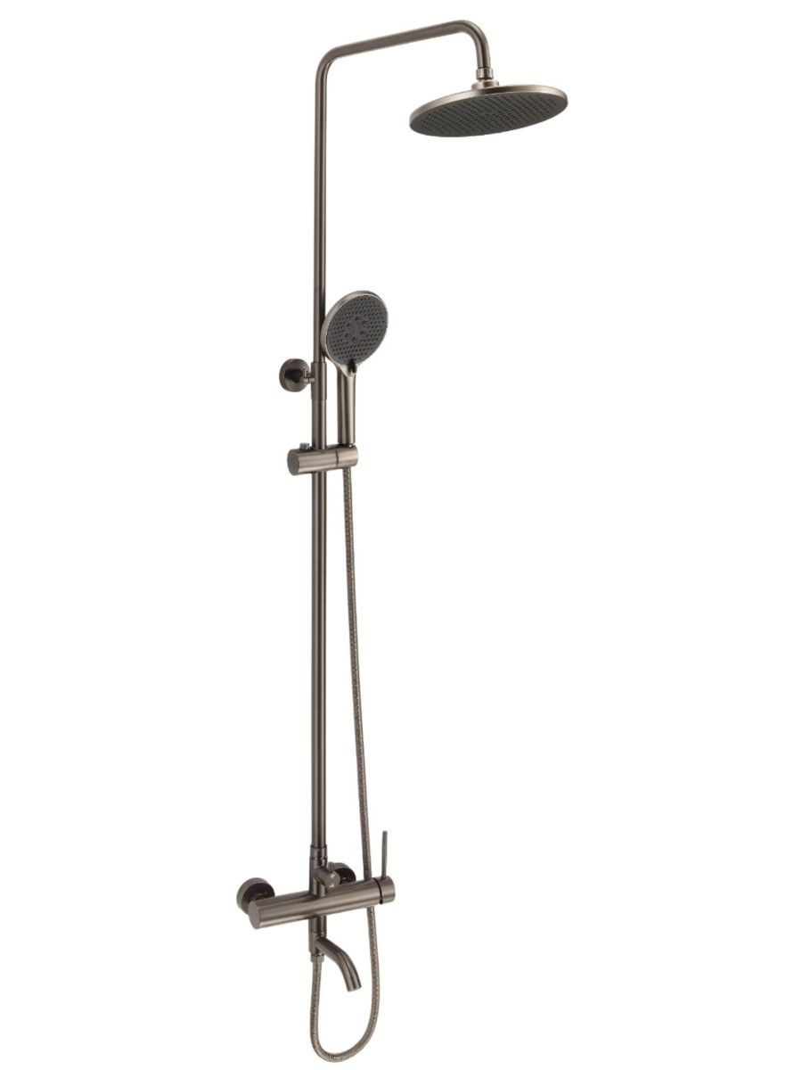 VODA Душевая система с тропическим душем и смесителем душевой комплект оружейная сталь тропический душ гарантия 7 лет 27990₽