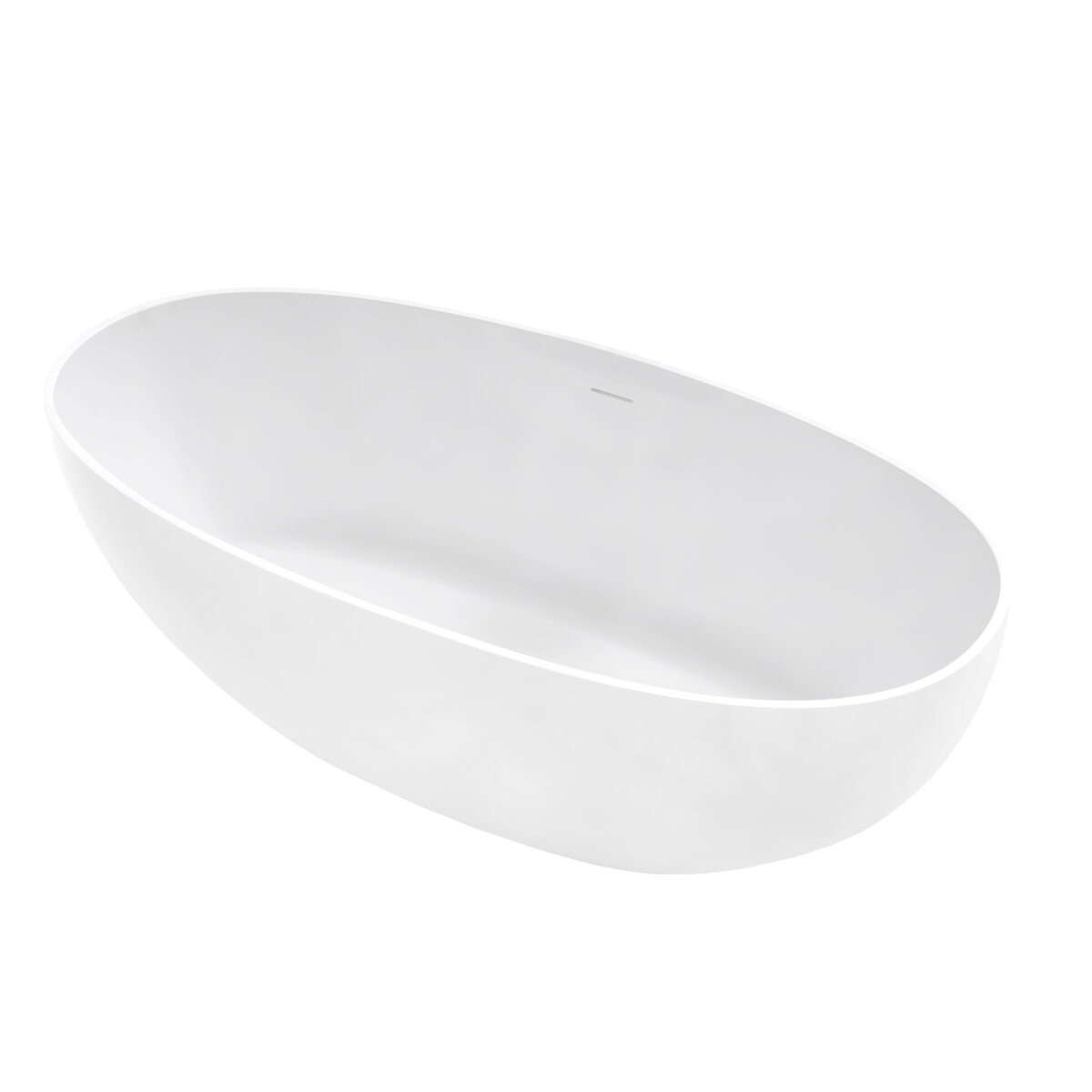 Ванна Солид Серфейс (Solid Surface) Vincea VBT-4S06-1600MW, 1600*750*560, белый матовый, щелевой перелив,