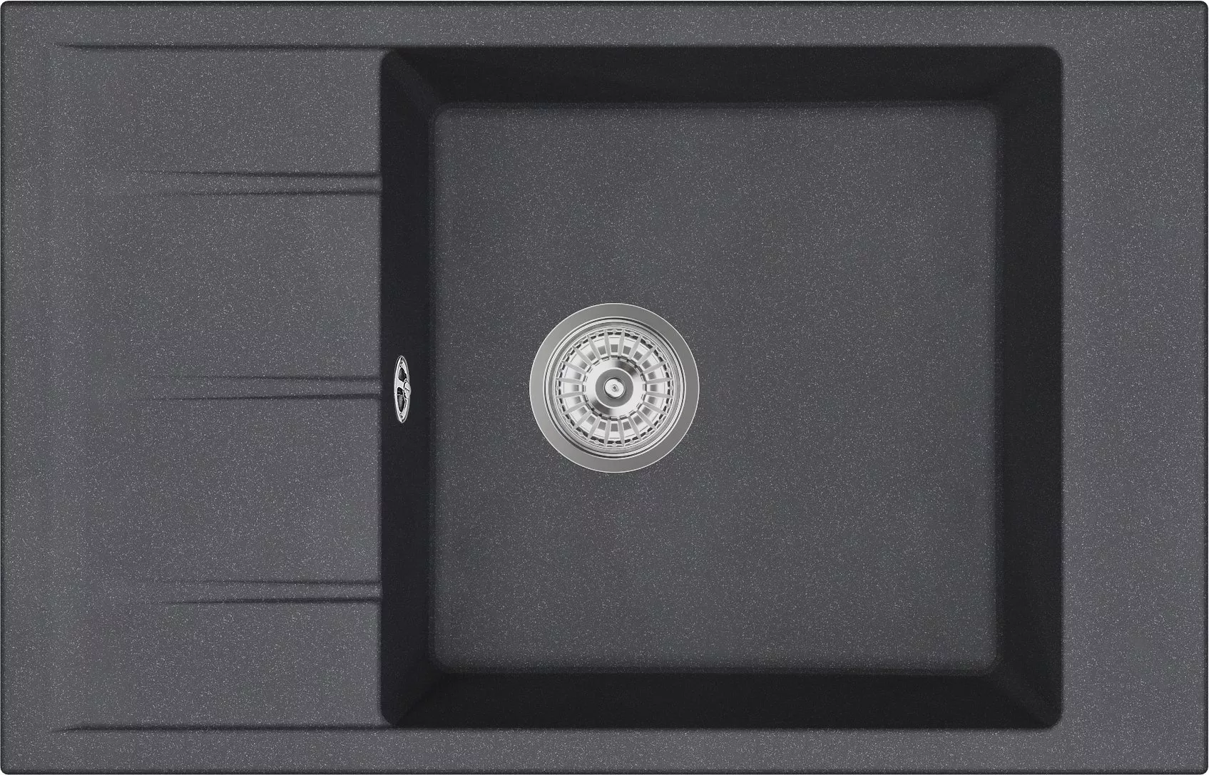 

Мойка кухонная Domaci Солерно EMQ-1780.Q черная, 44х44 см, с крылом, кварцевая, встраиваемая, прямоугольная
