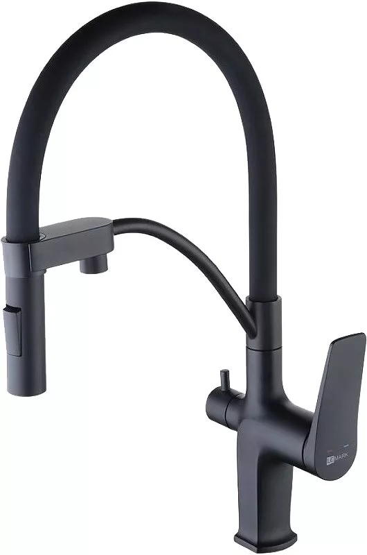 

Смеситель для кухни Lemark Bronx LM3761BL черный