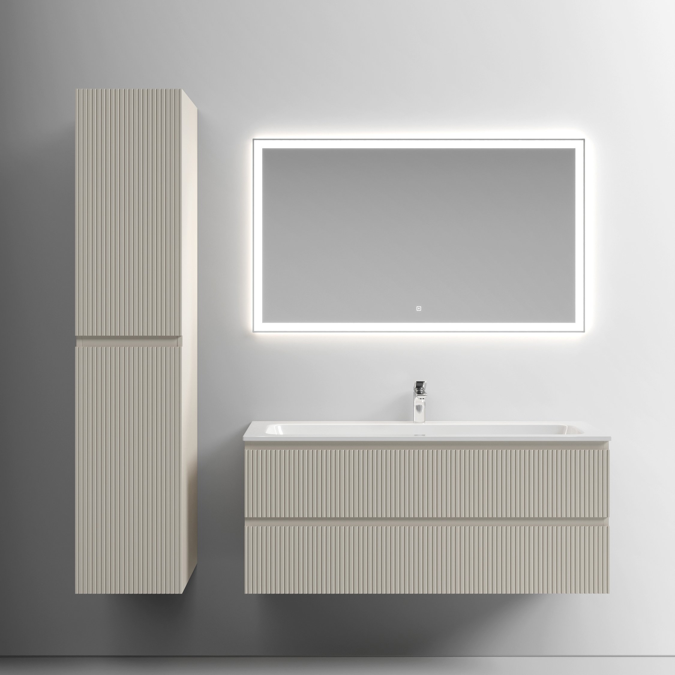 

Мебель для ванной комнаты Sancos Snob T 120 см, beige soft, раковина CN7017