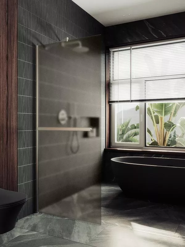 

Душевая перегородка Maybahglass MGD-722-5ш 69 см, профиль хром матовый, стекло бронза матовое