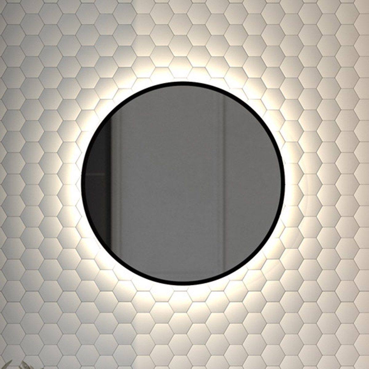 

Зеркало круглое Defesto Aura DF 2982 50x50, с нейтральной подсветкой, без выключателя, черное