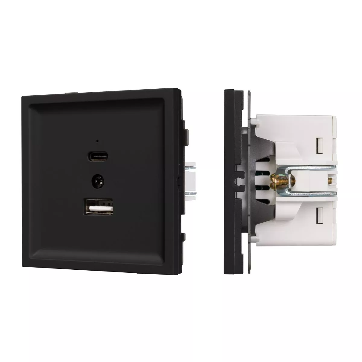 

Механизм USB розетки Arlight SCT-TENDO-MUAC-SFPL-BK (5V, 3A, QC3) 054536