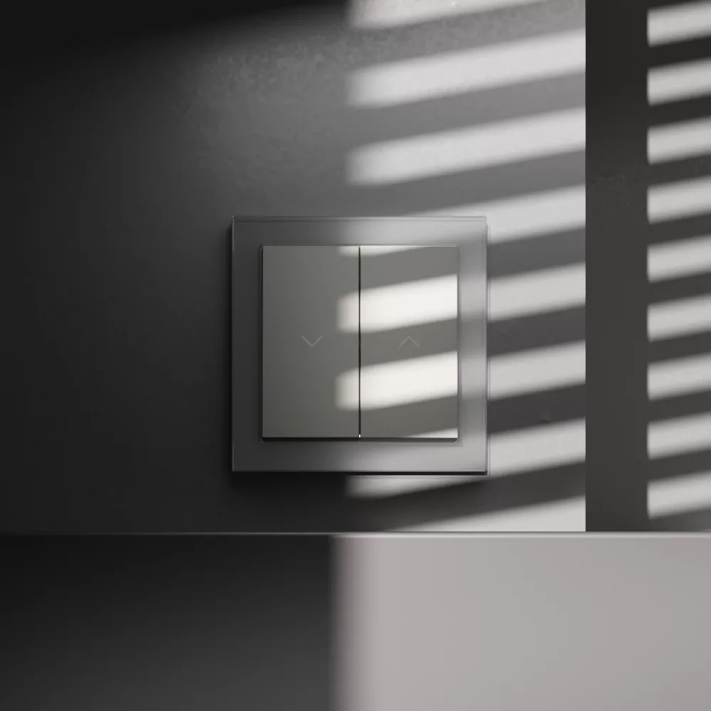 

Выключатель встраиваемый Voltum S70 для жалюзи 10А, (сталь) VLS020705