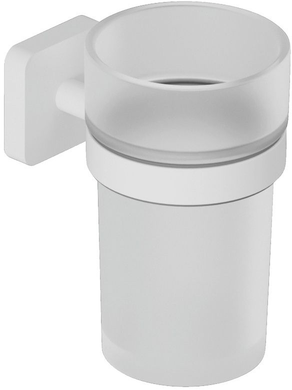 Стакан для ванной Kludi Vela S 2597553 настенный матовый белый стеклянный 3842₽