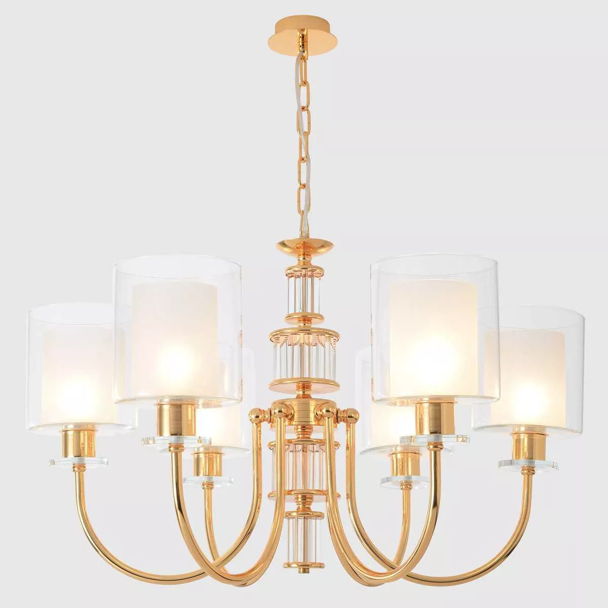 

Подвесная люстра Crystal Lux ELENA SP6 GOLD